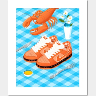 hype orange lobster Posters and Art